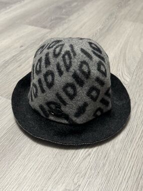 Vivienne Westwood Grey and Black Patterned Fedora Hat